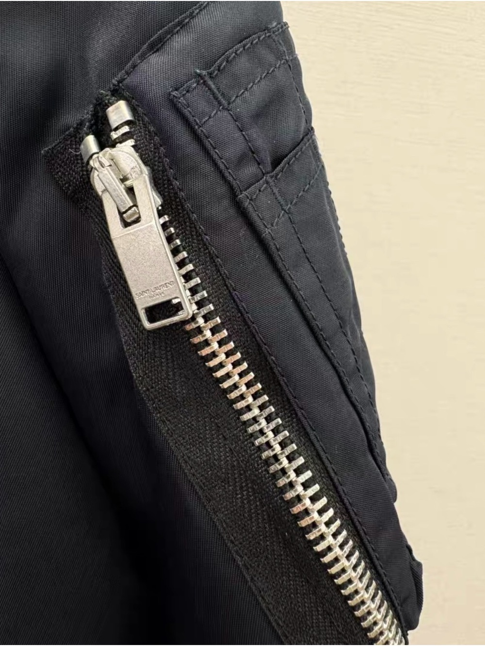 🚩steal Saint Laurent Navy Blue Bomber Jacket - Picture 6 of 6
